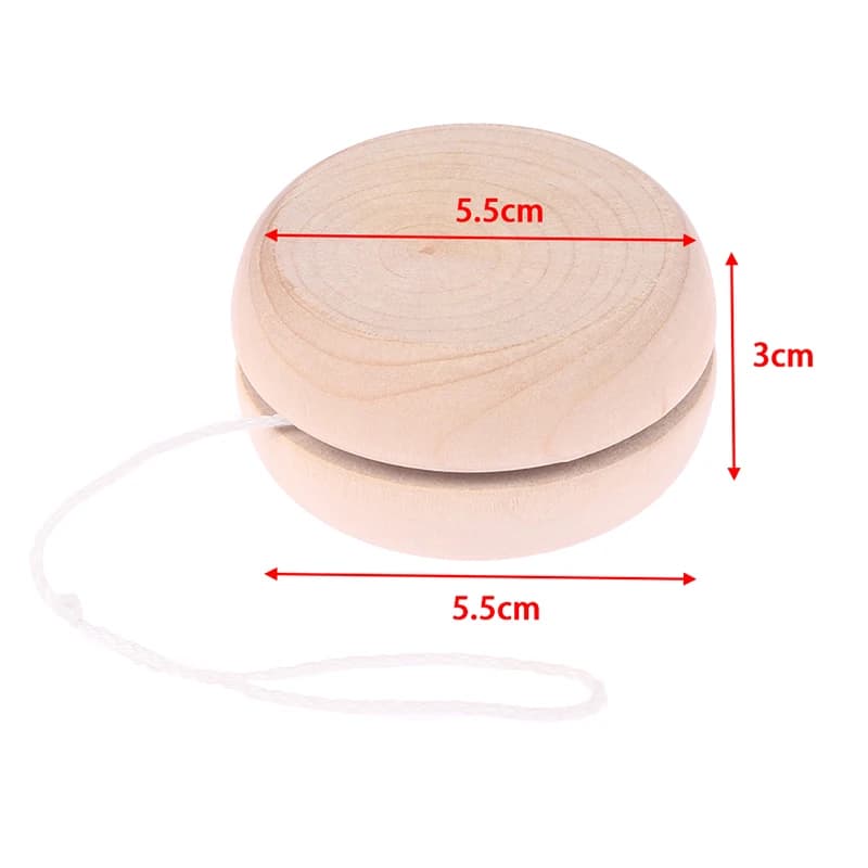 。 Nouveau jouet en bois : Mini yoyo rond coloré à faire soi-même, artisanat fait main, jouets créati
