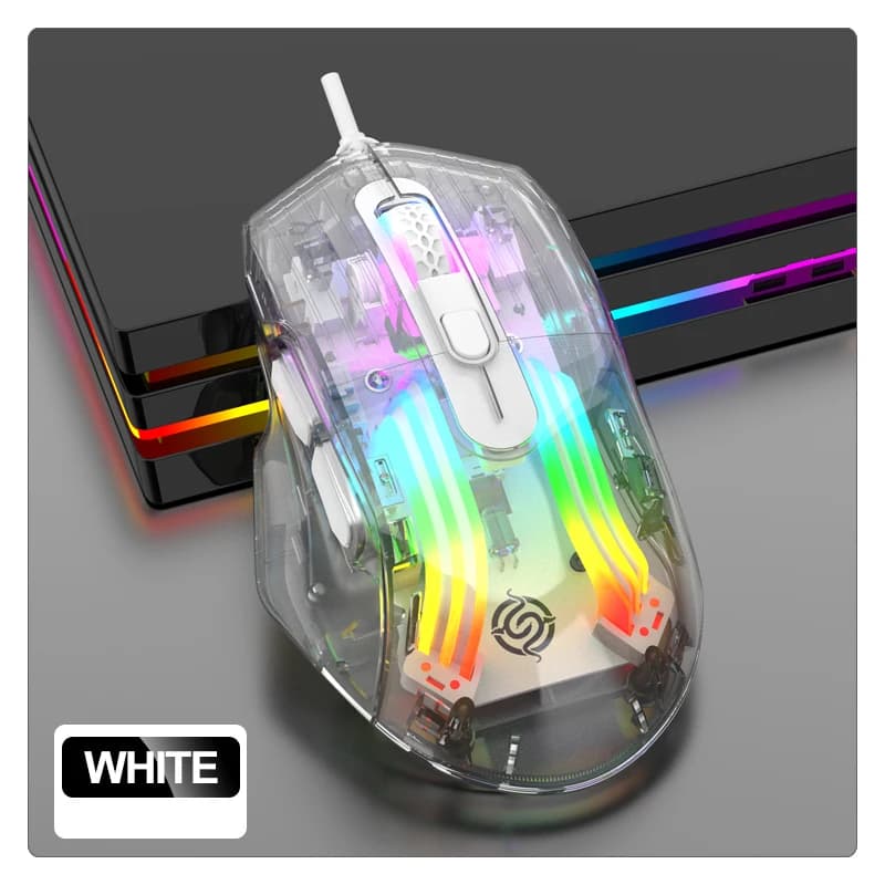K-snake Q16 filaire transparent esports souris macro programmation ordinateur de bureau ordinateur p