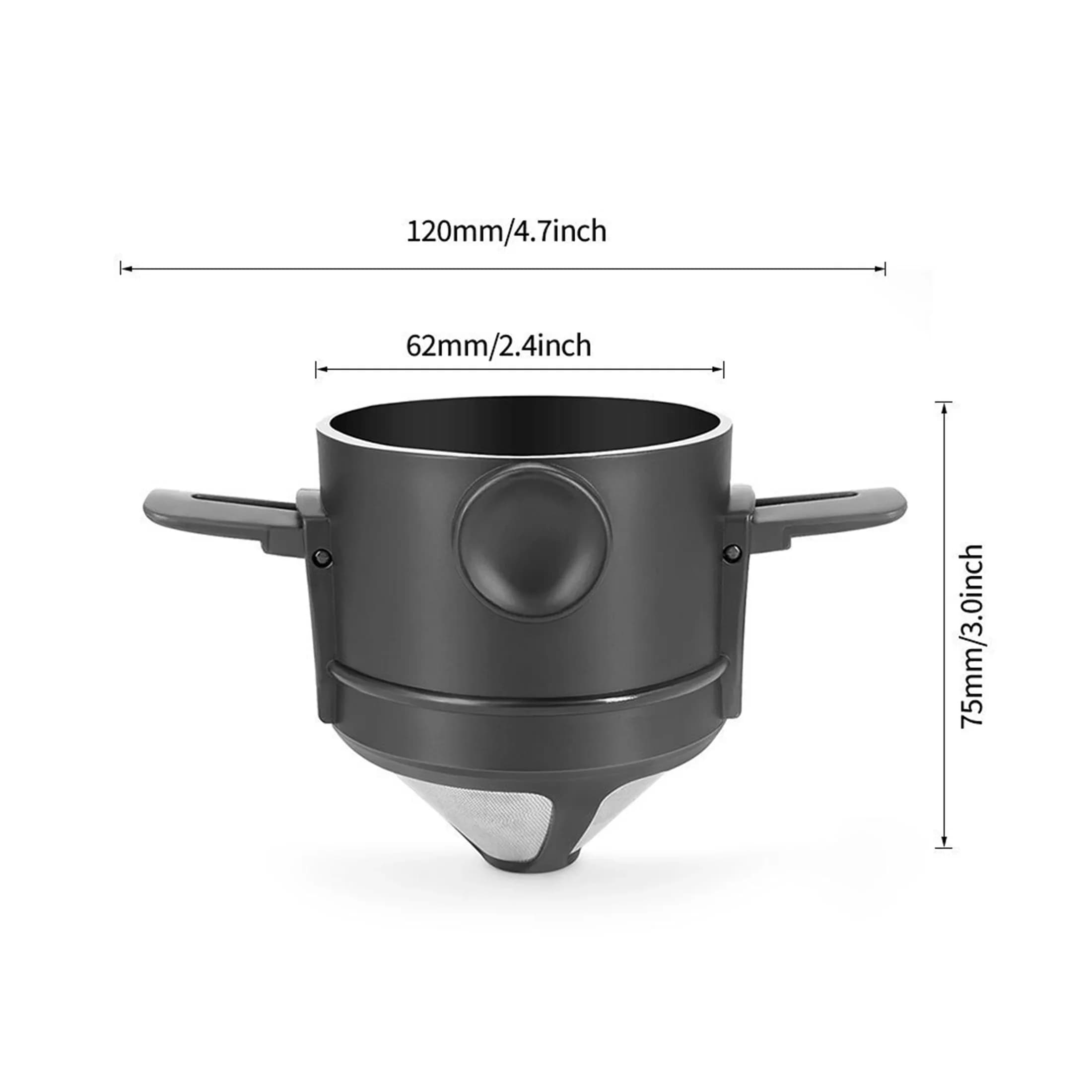 Cafetière Portable Pour sur, ensemble de cafetière avec tasse à café en acier inoxydable, pliable, f