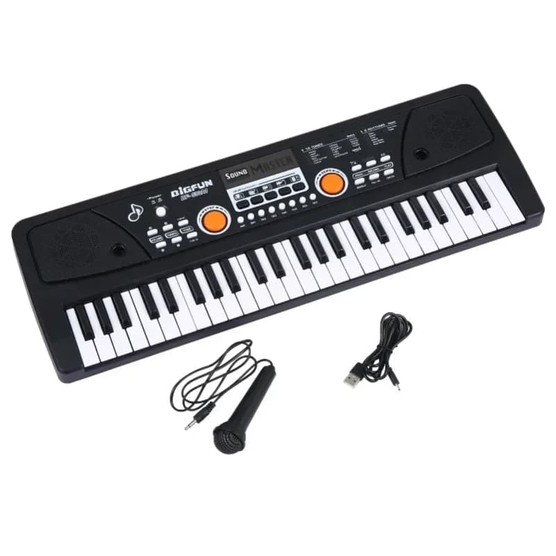 Piano électrique et Microphone USB, 49 touches, musique numérique, clavier électronique, 16 tons, 8 