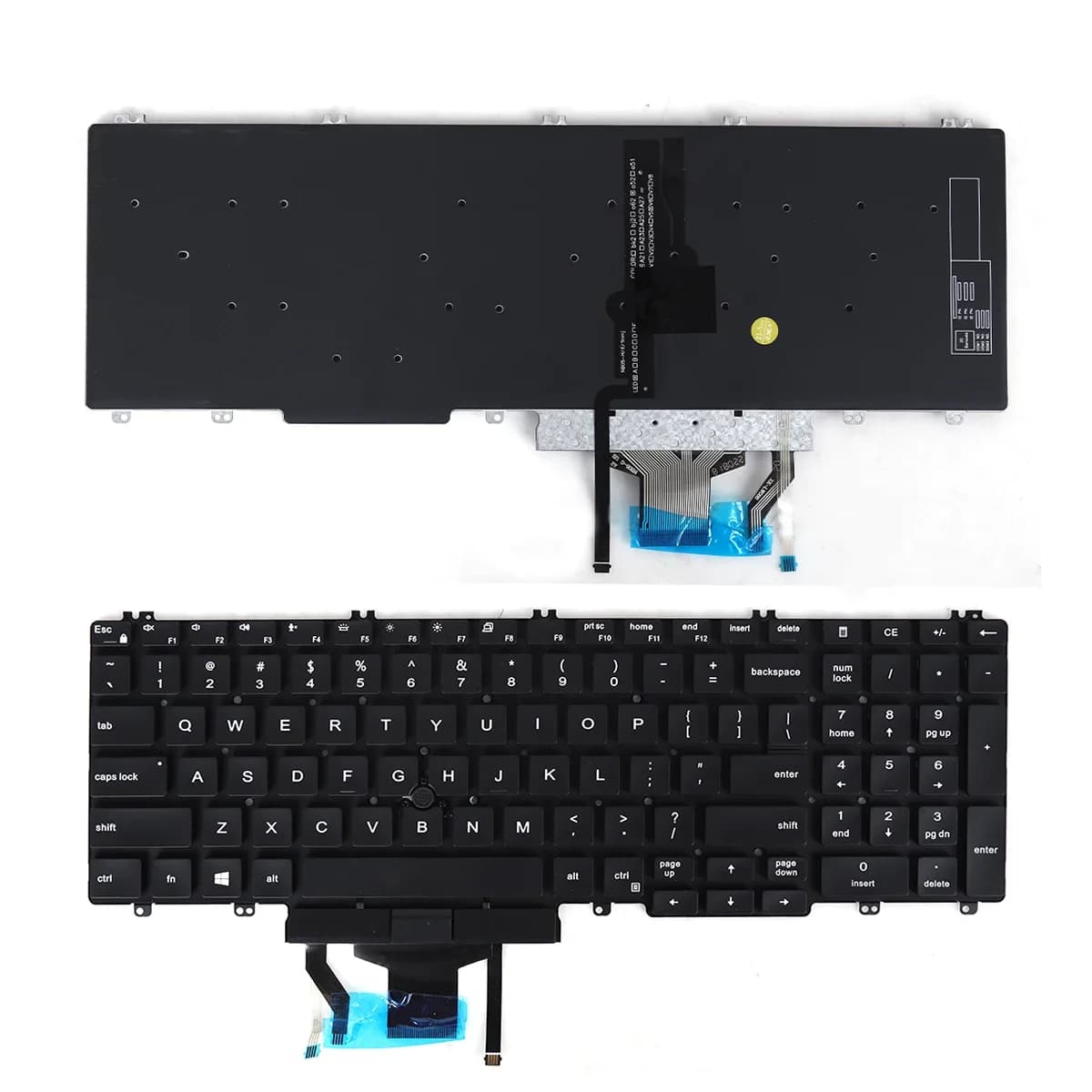 Clavier d'ordinateur portable américain pour DELL LATITUDE 5500 5501 5510 5511 2019 noir avec rétro-