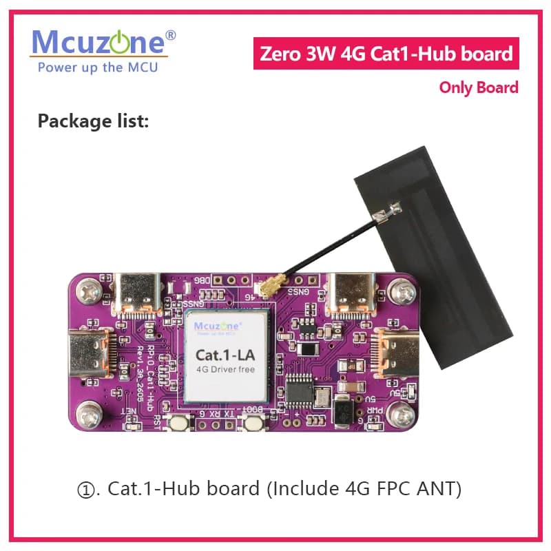 Carte Radxa Zero 3W 4G Cat1-Hub, configuration sans pilote 4G CAT1 sur Debian pour ZERO 3W