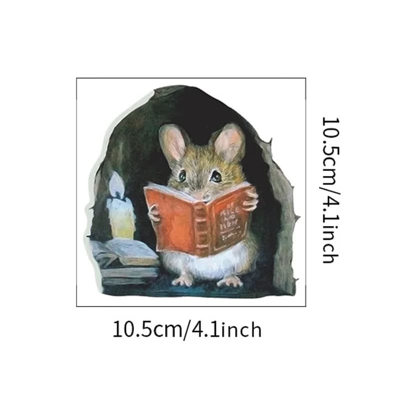 Autocollant Mural petite souris mignon pour enfants, salon, décoration de la maison, papier peint Mu