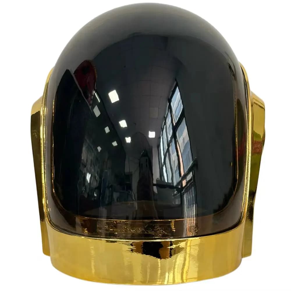 Casque Daft Punk Or et Noir, Masque intégral pour Cosplay, Taille Adulte Unisexe, Accessoire de Cost