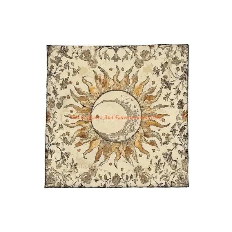 Tapis méditation en velours qualité supérieure C4DE, avec tissu rituel Tarots à ésotérique pour les 