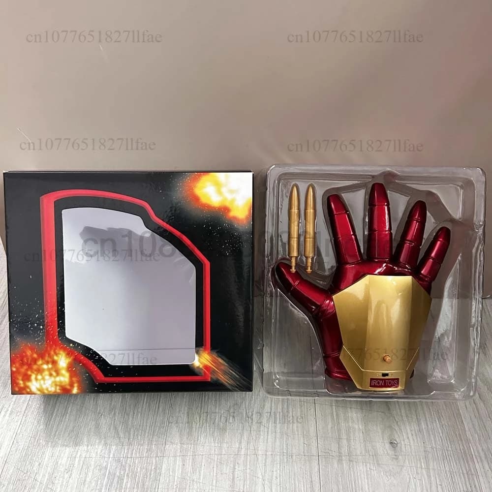 Casque Iron Man Cosplay 1:1 lumière LED masque portable gants yeux brillants adulte enfant PVC figur