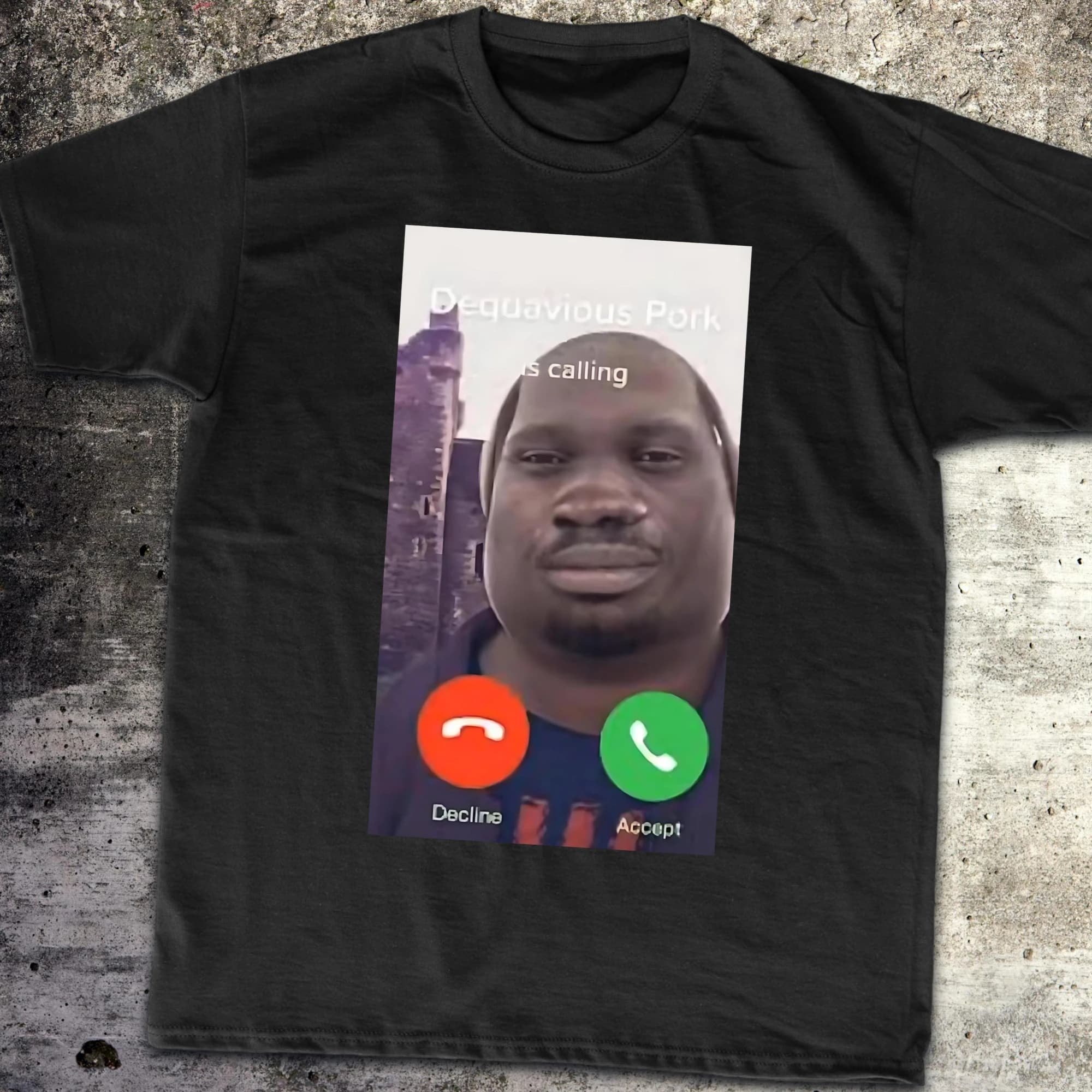 T-shirt humoristique Daquavious Pork Is Calling pour hommes et femmes, avec motif Ahh Brainrot