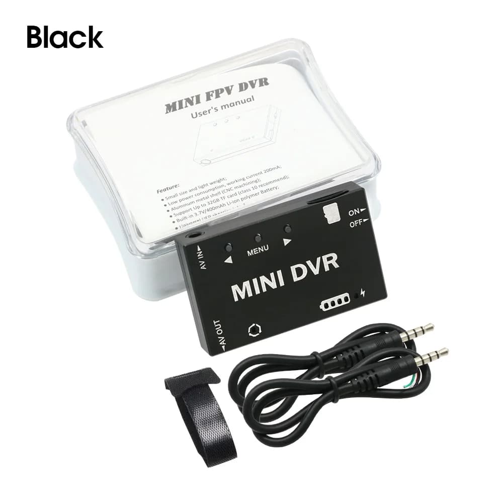 Enregistreur FPV Mini Module FPV DVR NTSC/PAL, batterie intégrée commutable, enregistreur Audio vidé