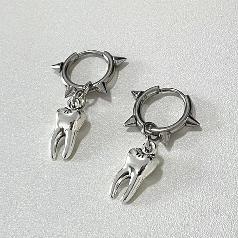 Bijoux gothiques boucles d'oreilles dent Grunge Rock accessoire breloques boucles d'oreilles pour fe