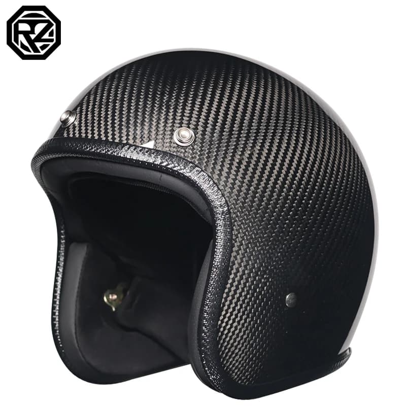 ORZ-Casque de moto à face ouverte, Demi-casque en carbone 3/4