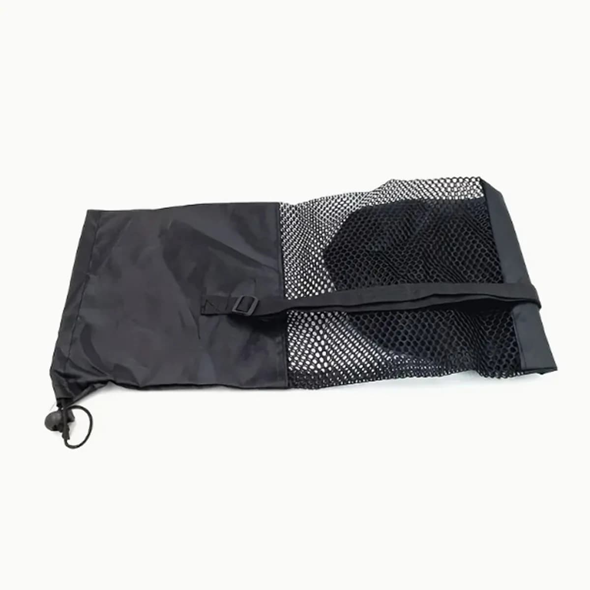 1 sac en maille de rangement pour tapis de yoga respirant – Tissu Oxford durable, noir avec bandouli