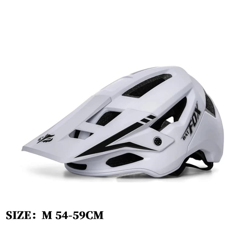 BATFOX casque de vélo vélo de montagne visière étendue casques ventilés 52-62 cm doublure confortabl