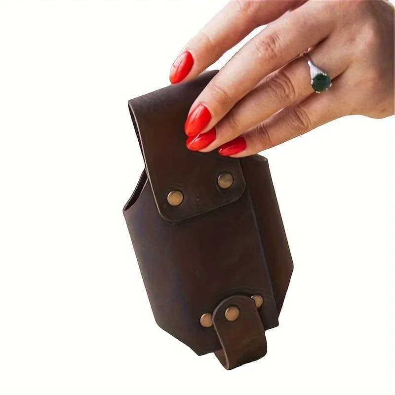 Porte-canette de bière en cuir PU, ceinture de taille réglable pour 330ml/500ml, accessoire de voyag