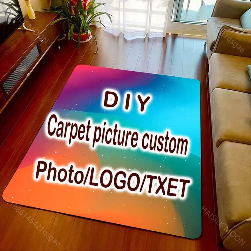 Tapis personnalisé avec image personnalisée, ajoutez votre logo photo, texte, motif créatif, lavable