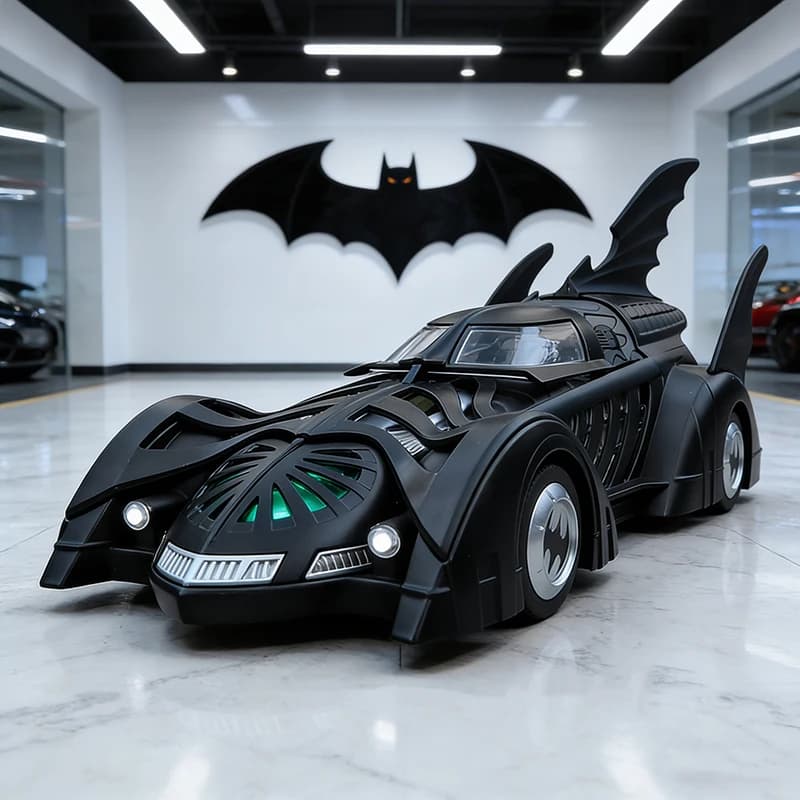 Modèle de voiture muscle Batmobile Bat 1995 en alliage, échelle 1:32, avec son et lumière, jouet pou