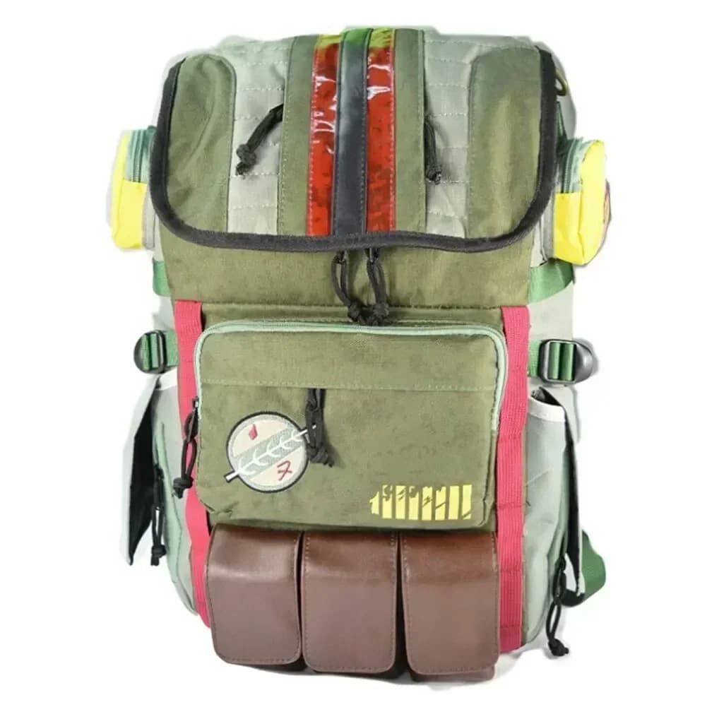Sac à dos en toile pour cosplay Boba Fett, sac d'école, sac à dos de voyage en plein air pour hommes
