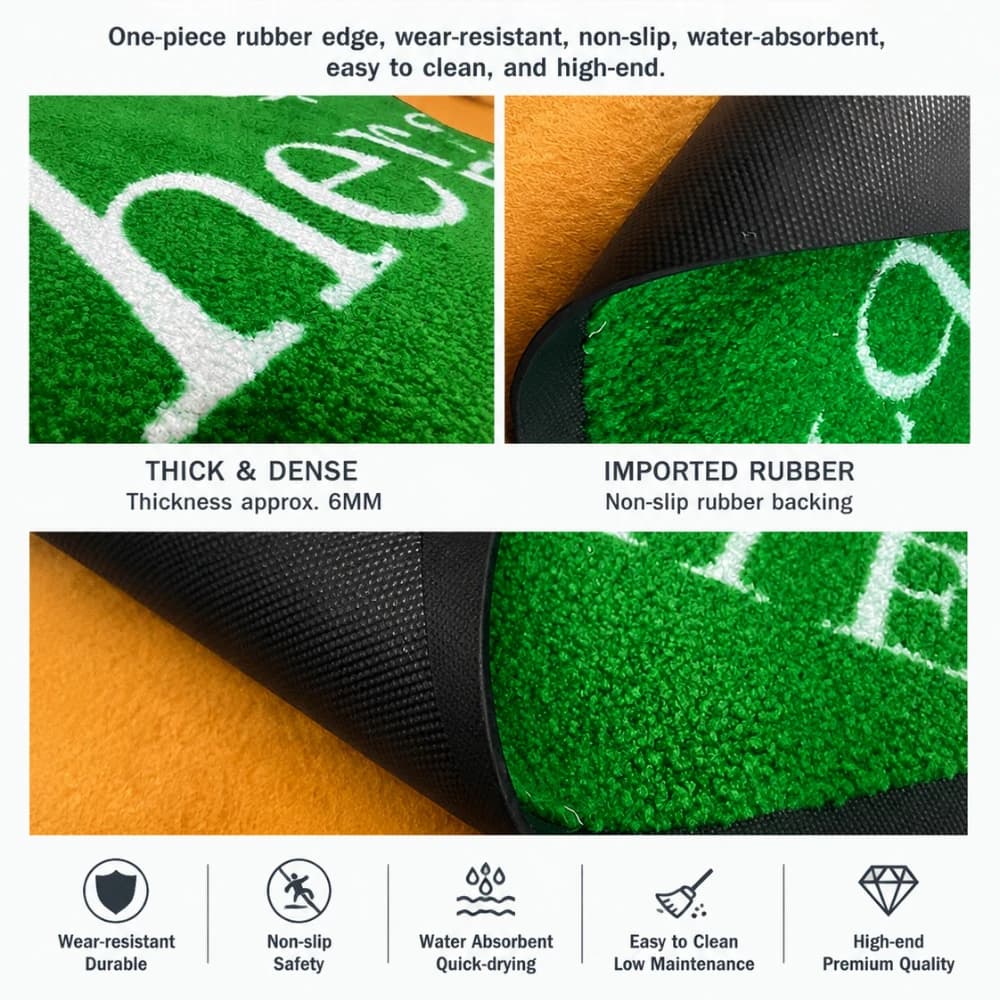 Tapis de sol personnalisé, paillasson sur mesure, tapis tufté antidérapant absorbant l'eau, tapis d'