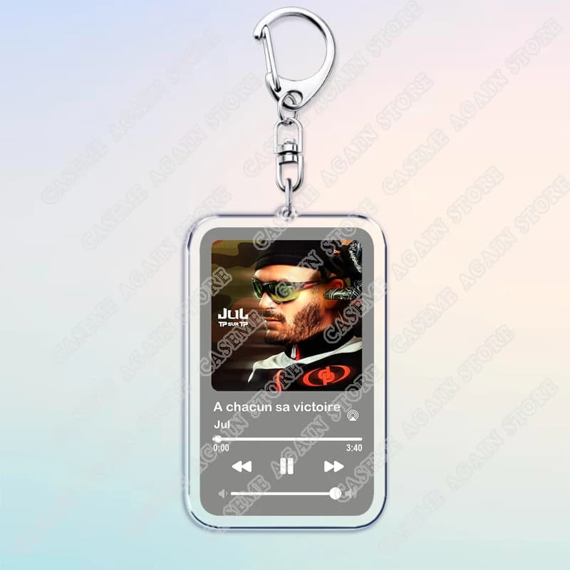 Rappeur français JUL chansons de musique porte-clés pour femmes accessoires sac Rap Album TP Sur TP 
