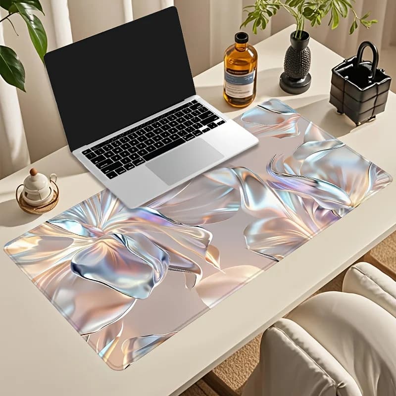 Tapis de souris abstrait à grandes fleurs pour la décoration de la maison et du bureau, tapis de bur