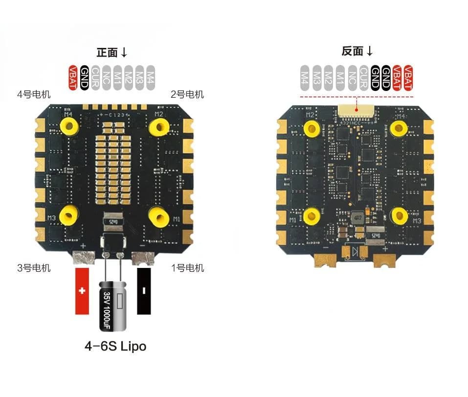 FPV STACK F722 F7 contrôleur de vol FC 3-8S Lipo 5V/10V double BEC & 100A 4in1 BLheli_S ESC pour Dro
