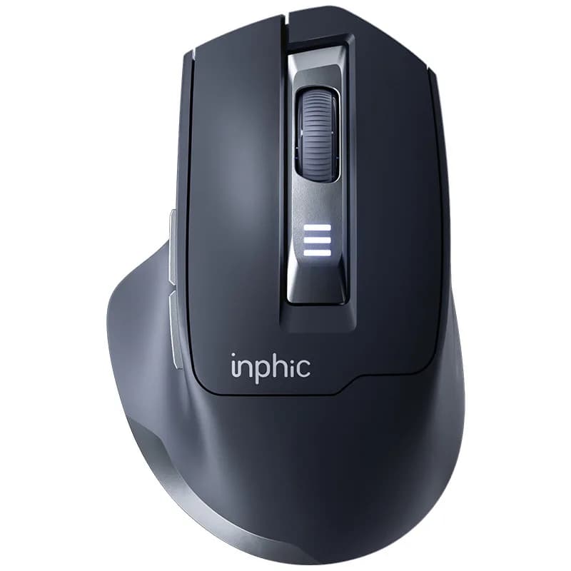 Souris sans fil Inphic M9, récepteur USB 2.4G, Rechargeable, type-c, bouton muet, visualisation de l