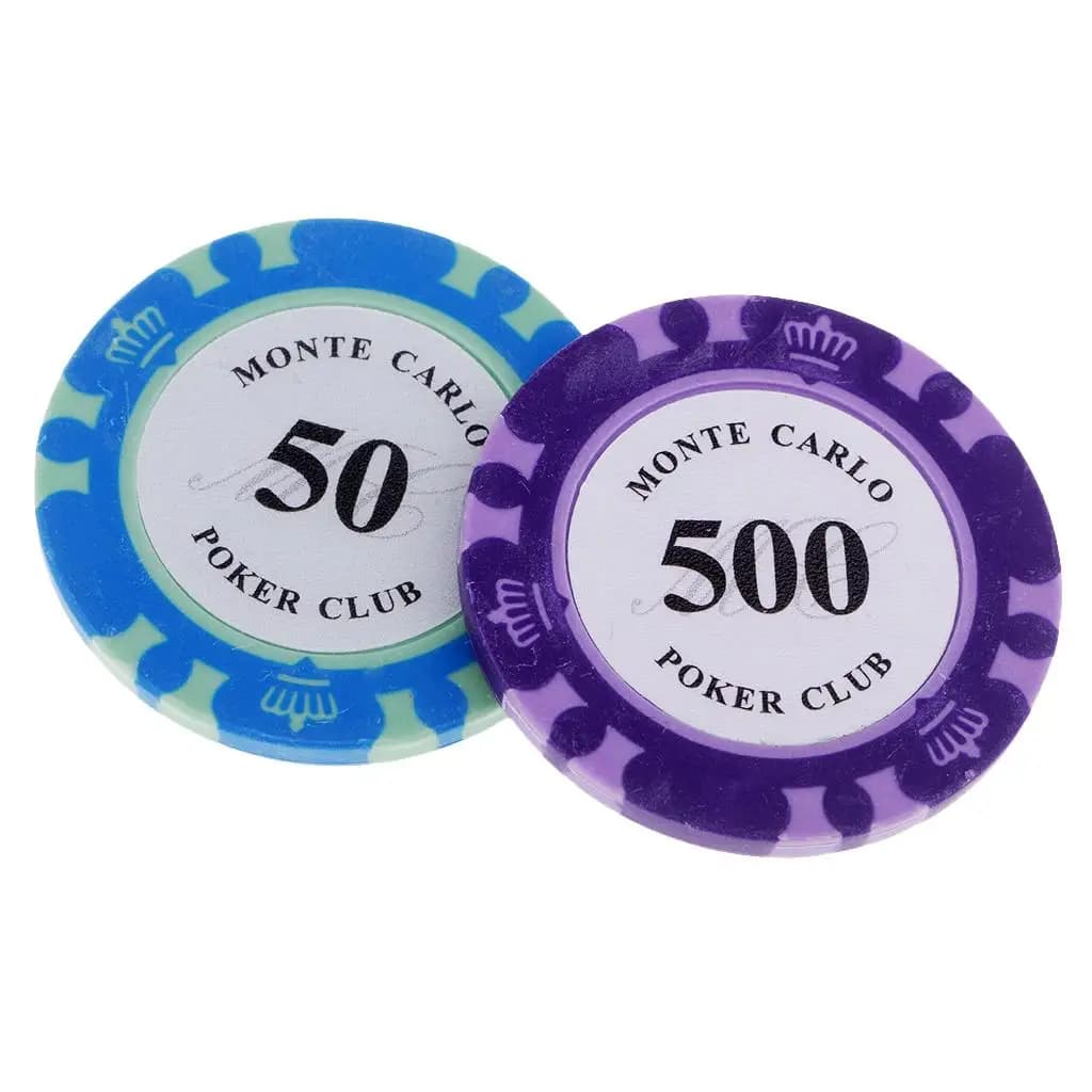Jeu de jetons de poker en argile multicolores, accessoires de jeu de casino, ensemble complet de jet