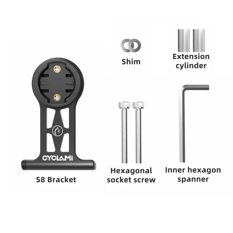 CYCLAMI support de guidon de vélo à montage avant étendu pour adaptateur NiteRider caméra d'action s