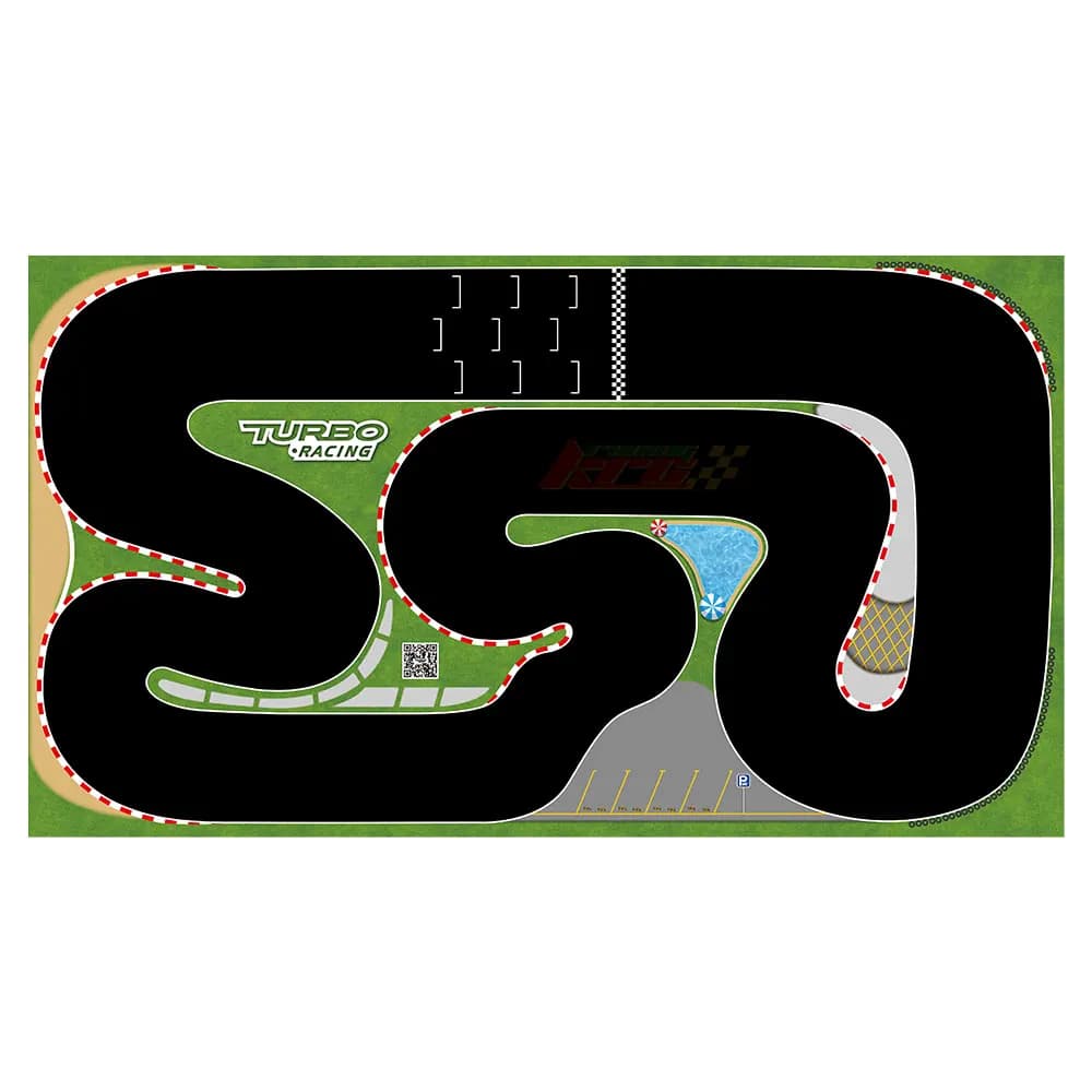 160x90cm 180x80CM Portable Turbo course tapis en caoutchouc piste 1:76 RC Mini voiture piste course 