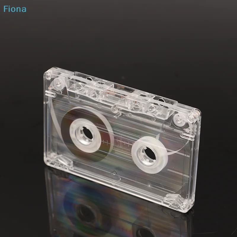 ☽ Cassette audio vierge transparente, boîtier de cassette vide pour l'enregistrement musical, artisa