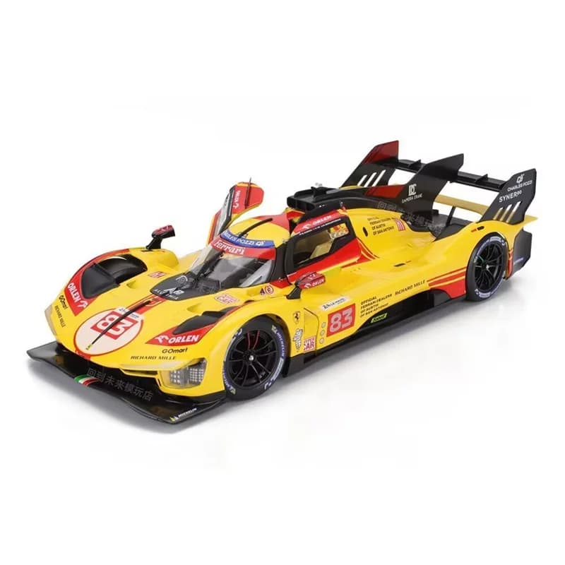 Bburago 1:24 Ferrari 499P 2023 course d'endurance alliage piste modèle de voiture de course en métal