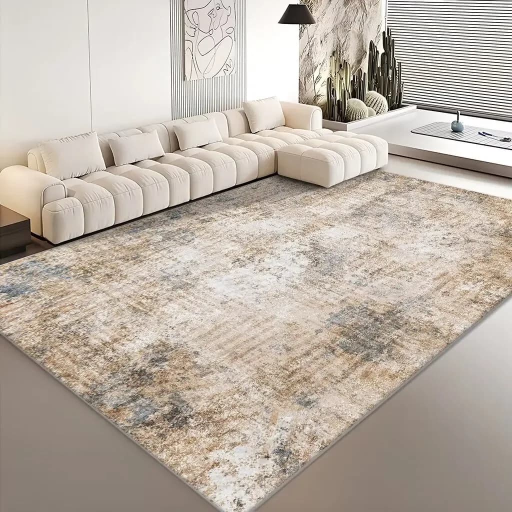 Tapis modernes pour salon abstrait grande surface tapis en peluche décor de chambre tapis de chevet 
