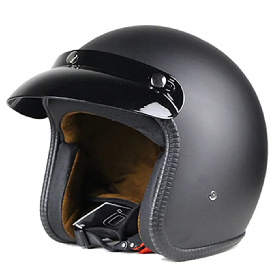 Casque de moto vintage argenté, demi-casque ouvert, Cruiser, Touring, Chopper, Biker, Rétro, Hurbike