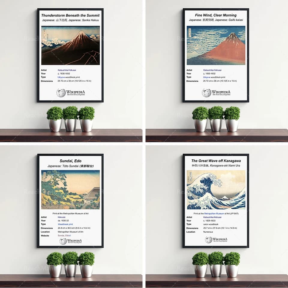 Hokusai Mountain Poster, Katsburg Hika Hokusai Wall Art, Japanese Print, Retro Home Decor, Printable Wall Art