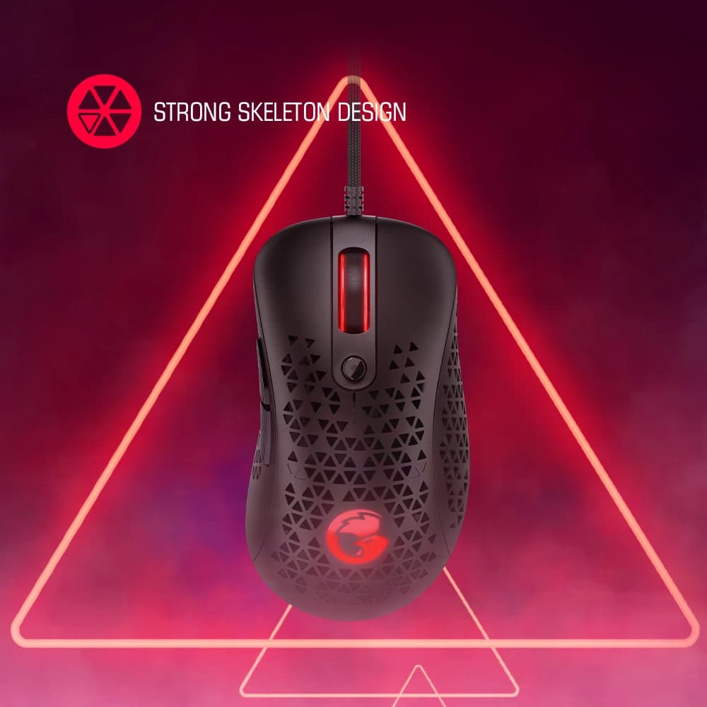 Souris de jeu filaire GameSir GM500 ultra-légère pour PC avec capteur optique PMW33600 12000 DPI