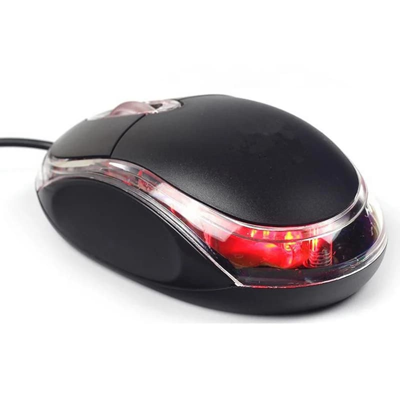 Mini souris filaire optique USB LED
