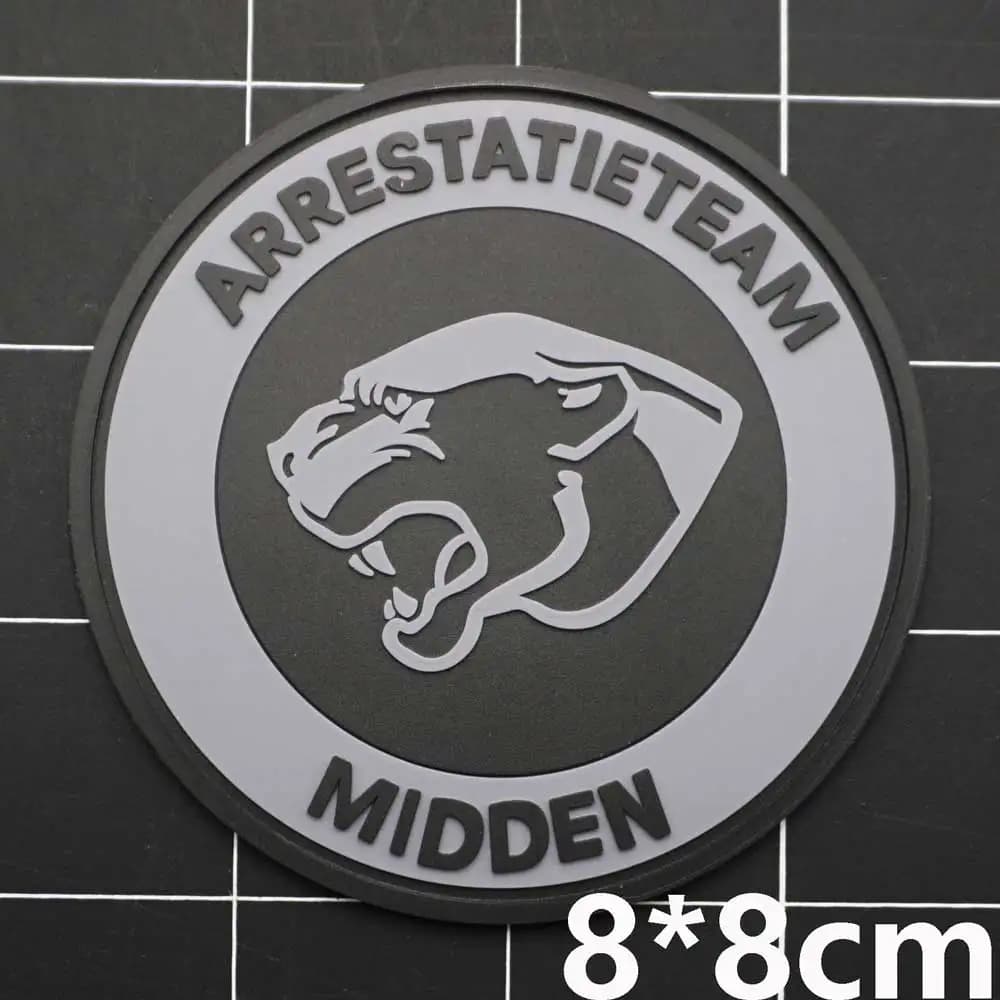 Patchs tactiques hollandais en PVC guépard avec support à crochet et boucle pour sacs à dos