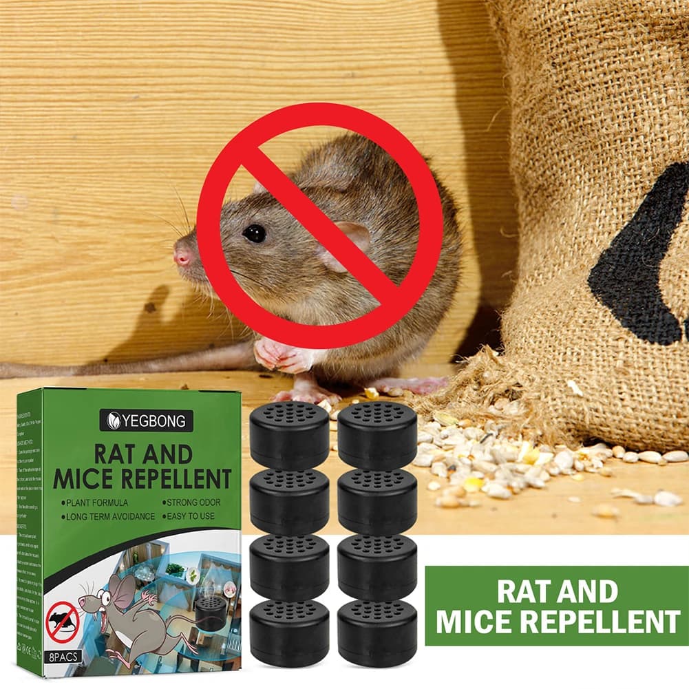 8 pièces répulsif pour souris dissuasion plante Pure huile essentielle de menthe poivrée répulsif pour Rat boules Anti-souris pour lutte antiparasitaire en plein air contre les insectes