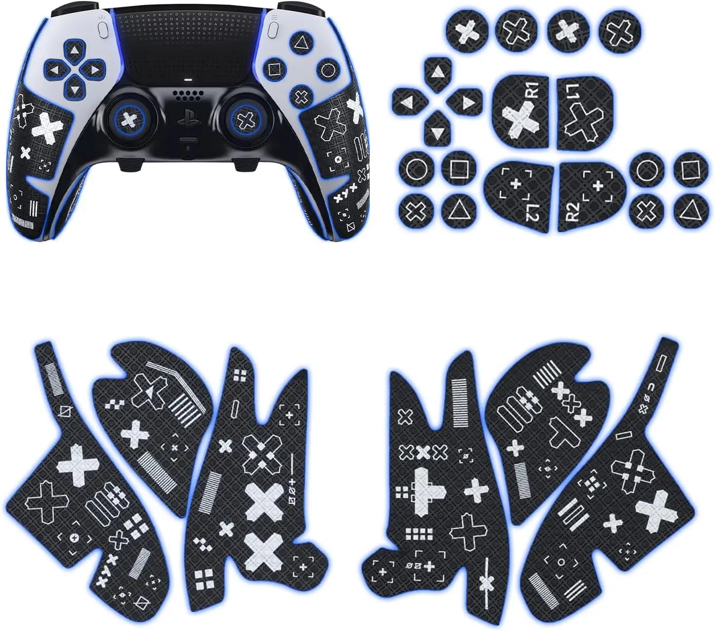 Poignées de performance pour manette PlayStation 5 Dualwhip Edge, ruban adhésif antidérapant, accessoires PS5 Edge