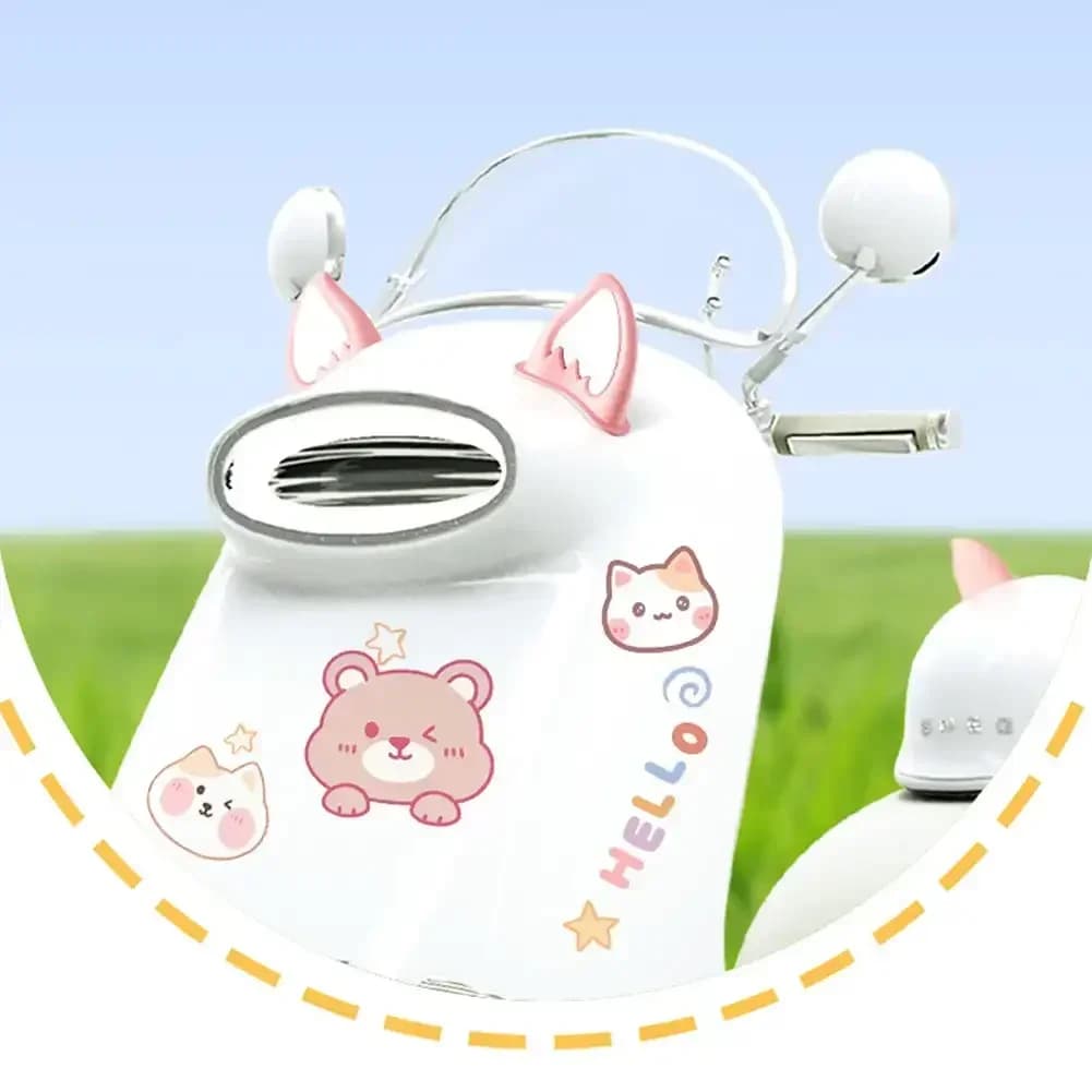 Décorations d'oreille de chat pour casque de moto