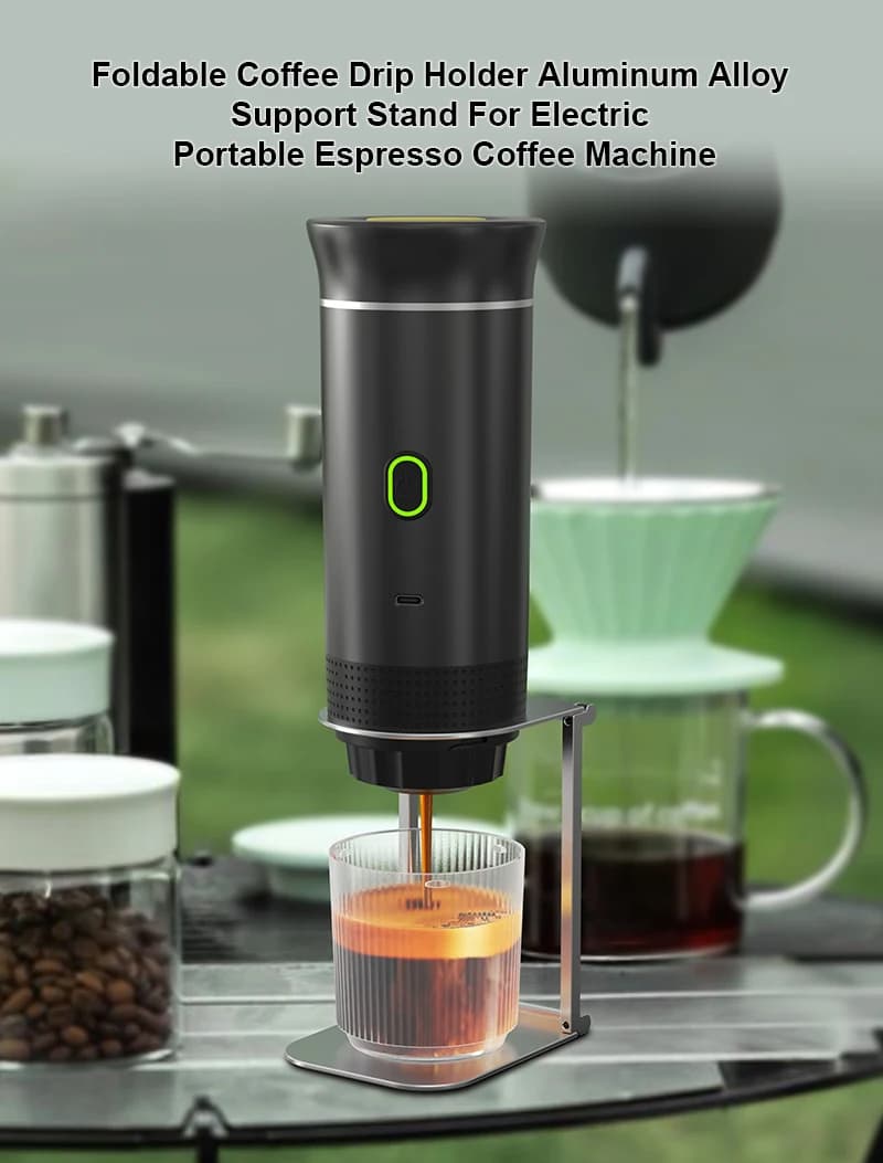 Support d'égouttement de café pliable, en alliage d'aluminium, pour Machine à café expresso électrique Portable sans fil, accessoires