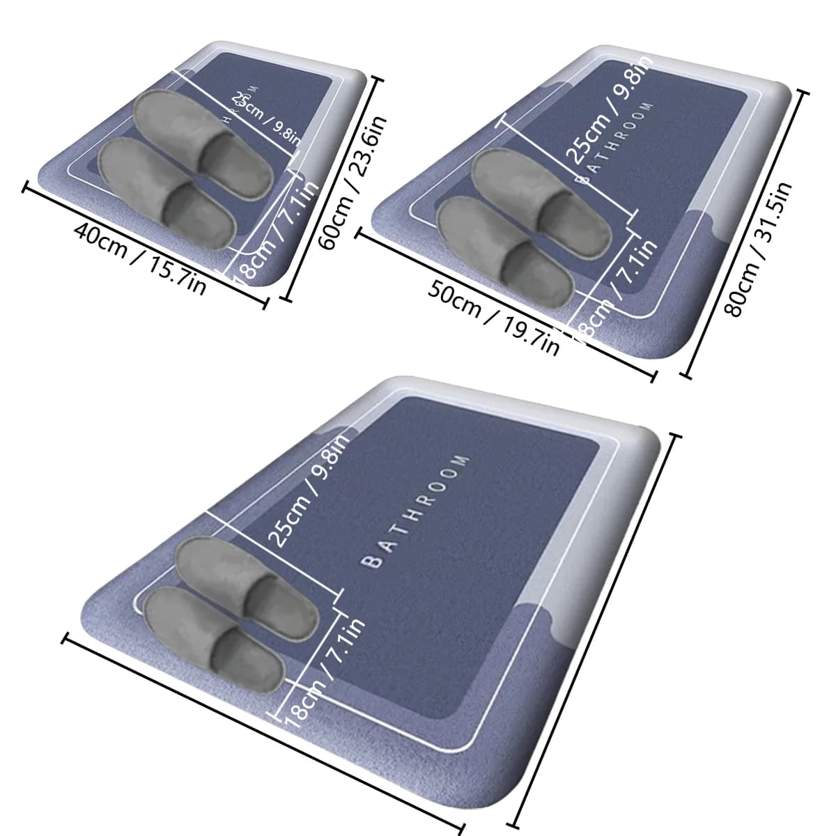 Tapis absorbant épais pour salle de bain, porte simple, résistant à la saleté, pour la cuisine de la maison, tapis de pied à séchage rapide, tapis d'entrée antidérapant