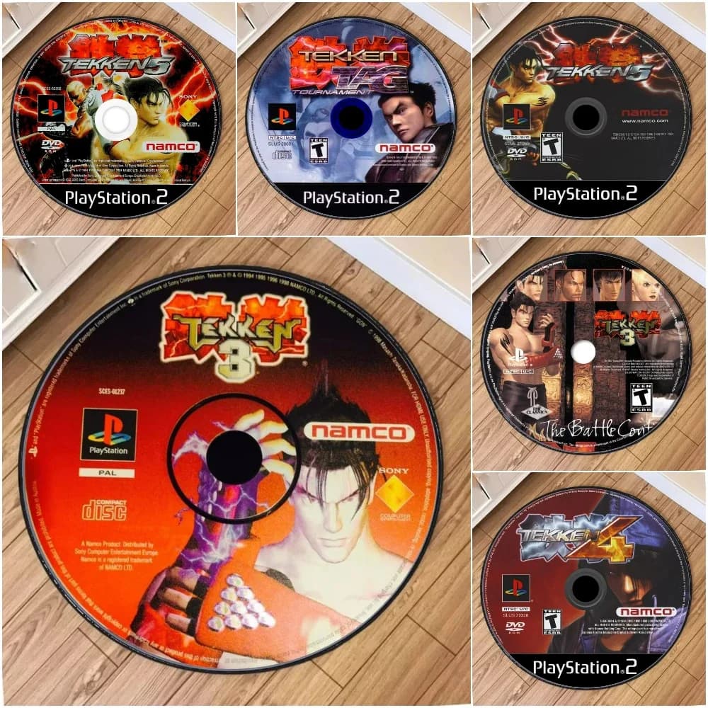 P-Ps jeu T-TEKKEN 4 tapis rond inspiré pour salon décor chambre zone tapis antidérapant Table basse tapis ordinateur chaise tapis
