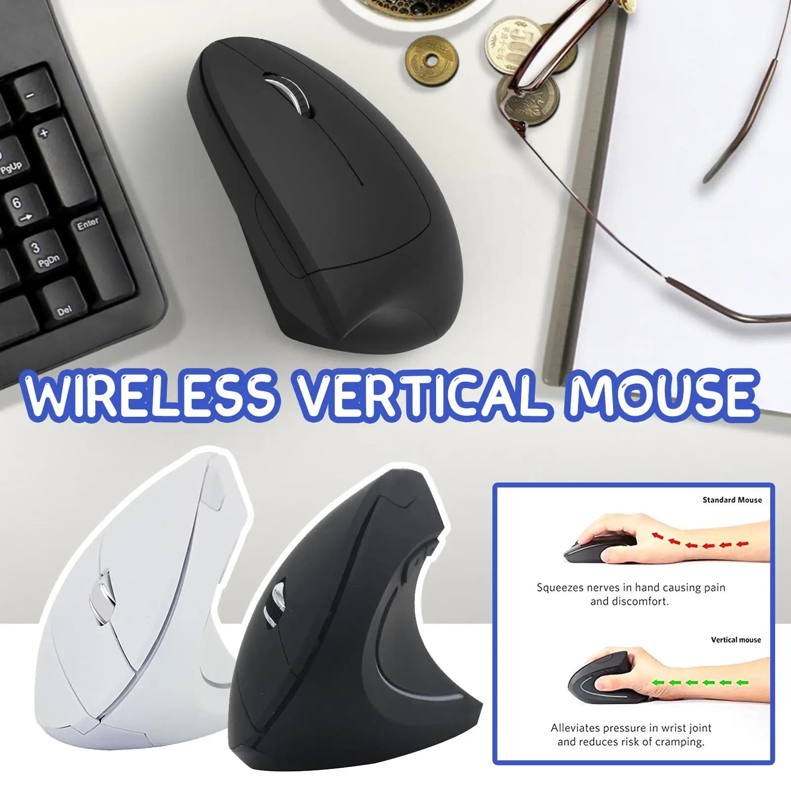 Souris optique filaire droite sans fil