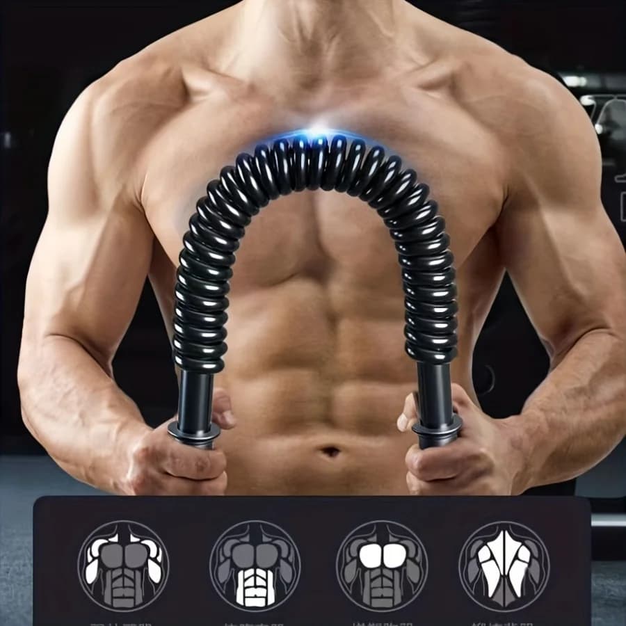 1 Barre d'entraînement pour la force des bras | Équipement de fitness à double tête de 66 lb pour l'augmentation