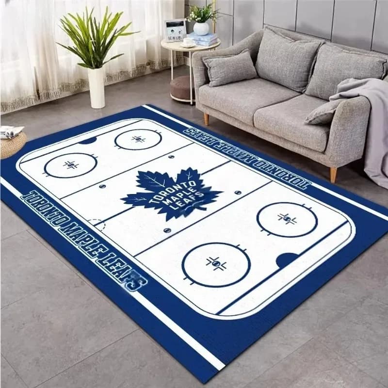 Tapis de piste de Hockey à la mode, Logo de l'équipe de fans de sport, bords doux, décor de salon, salle de jeu, tapis antidérapant, décoration de la maison