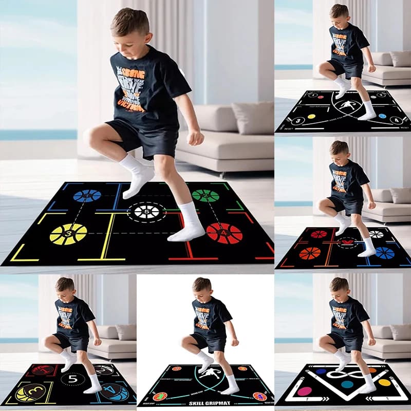 Tapis de basket-ball d'intérieur avec Absorption des chocs, tapis d'entraînement antidérapant pour Mini cerceau, compétences sportives, salle de jeux et chambre à coucher