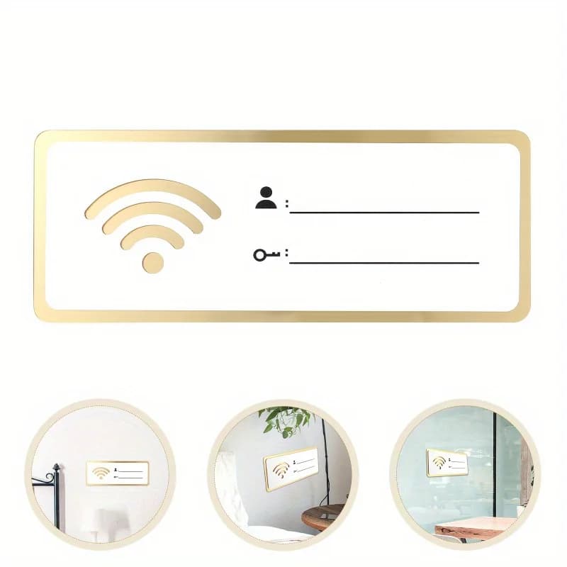 Autocollant mural en acrylique pour mot de passe Wi-Fi