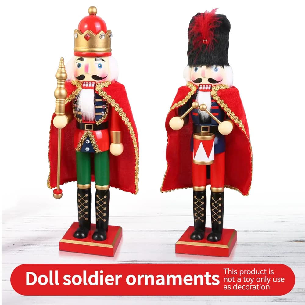 Mini-Casse-Noisette en Bois, Marionnette, Ornement, Décoration de Bureau, Dessin Animé, Brochure, Soldat, Noël, Décoration de la Maison, 38cm