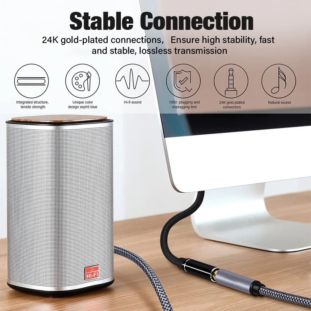 Câble d'extension audio pour téléphone, 1m, 5 m, 10m, 3.5mm, audio m x, 3.5mm, séparateur femelle, rallonge de haut-parleur, adaptateur pour écouteurs
