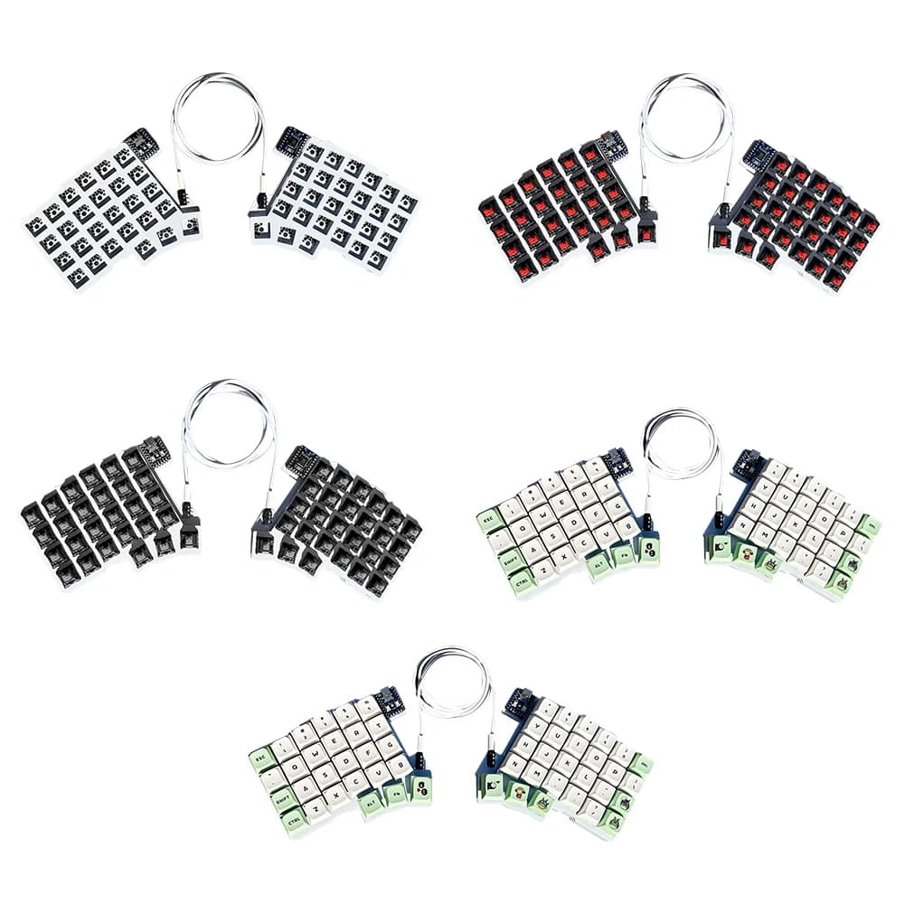 Clavier fendu clavier Programmable filaire échange à chaud clavier gauche droite Support QMK/VIAL clavier à disposition divisée pour PC